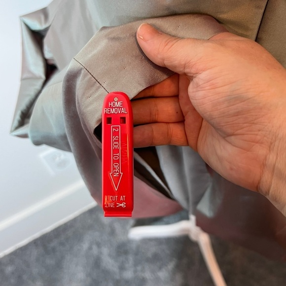 ALFRED SUNG D538 In Atlantis Blue Iridescent Strapless Dress, NWT, Size 16 - Picture 7 of 7